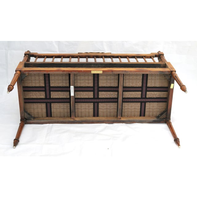 Late 20th Century Louis the XVI Style Maitland-Smith Carved Garden Settee For Sale - Image 9 of 11