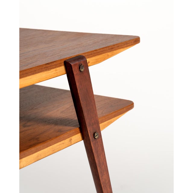 Teak and Mahogany 2-Tier Coffee Table, 1950s For Sale - Image 4 of 8