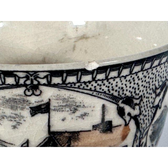 Mid 20th Century Buffalo Bill Museum Transferware Cup & Saucer For Sale - Image 9 of 10