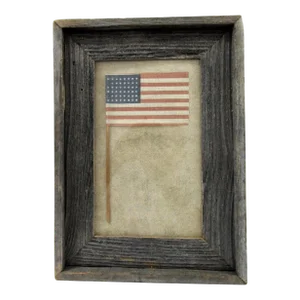 Framed Authentic 1908-1912 Us 46 Star Flag on Gauze Flag Size