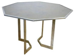 French Chrome Steel and Glass Dining Table, 1970s