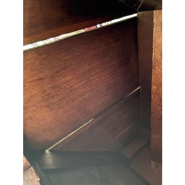 Wood Late 19th Century Gothic Revival Oak Cabinet With Repoussé Medieval Figural Panels For Sale - Image 7 of 7