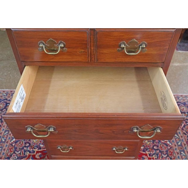 1990s Henkel Harris Virginia Galleries Cherry Wood 7 Drawer Lingerie Chest For Sale - Image 10 of 13