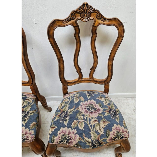 1990s 1990s Pair Chairs Ethan Allen Tuscany Pretzel Back Dining Room Side Newport French For Sale - Image 5 of 11