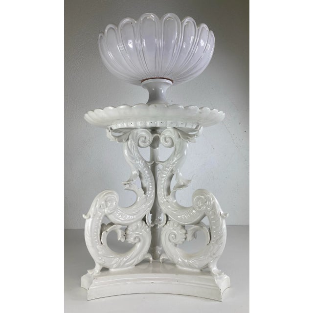 Magnificent Italian Mid Century Blanc De Chin Rococo Style Sculptural Planter For Sale In Philadelphia - Image 6 of 12