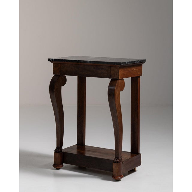 19th Century France Deep Ebony Black Ebonized Pedestal Side Table For Sale - Image 11 of 11
