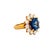 7.11 Carat Blue Sapphire Diamond 18k Yellow Gold Halo Ring, Gia Certified, Size 7.5 For Sale - Image 4 of 8