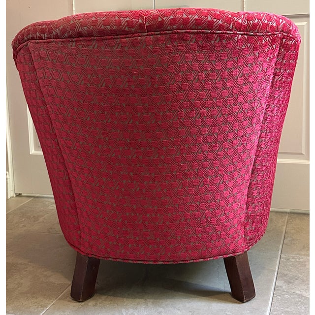 Traditional Upholstered Arm Chair For Sale - Image 3 of 4
