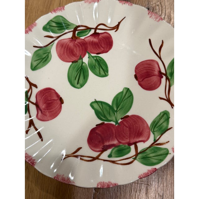 Charming midcentury underglaze ceramic plate by Southern Potteries Inc. Features the beloved "Autumn Apple" pattern with...