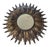 Vintage Spanish Gilt Metal Sunburst Mirror, 1960s For Sale