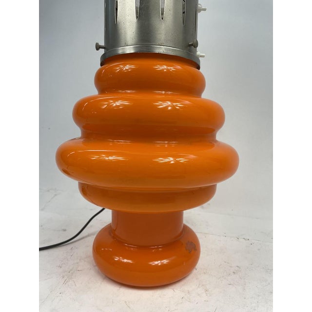 Metal Murano Glass Table Lamp from Mazzega, 1970s For Sale - Image 7 of 14