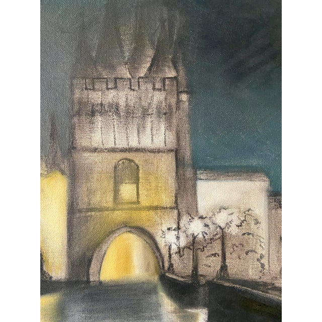 1970s Late Mid-Century Painting of Ancient City For Sale - Image 4 of 9