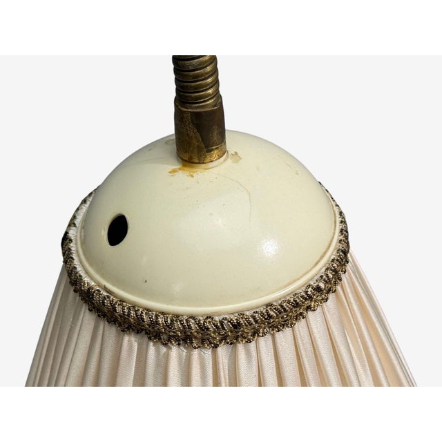 Swedish Modern, Organic Floor Lamp, Brass, Wood, Sweden, 1940s For Sale - Image 9 of 10