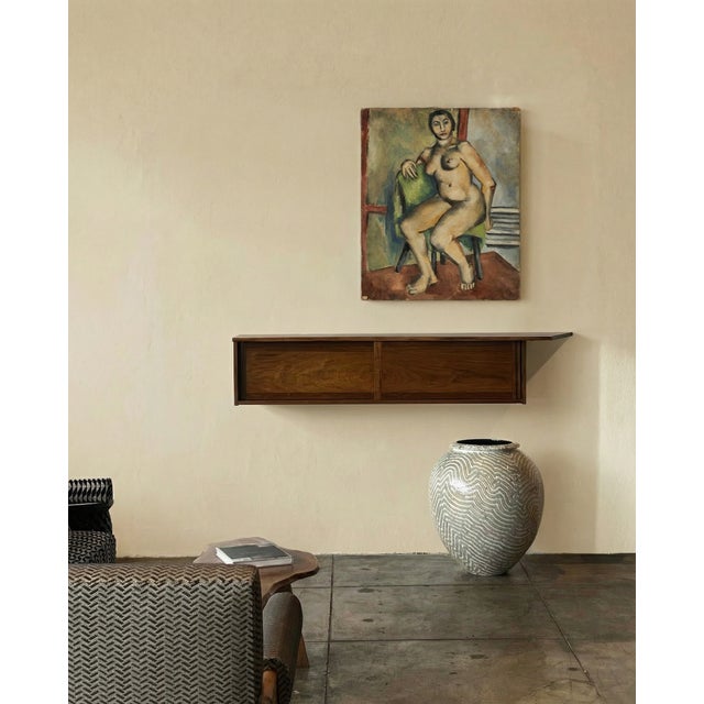 By Frances Reswick, American. Seated Nude Woman, Oil on Canvas, signed and marked "Vytlacil / May" verso, unframed. 24" H...