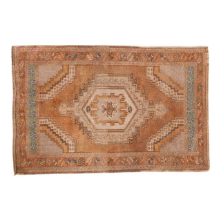 Vintage Distressed Oushak Rug - 2'10" x 4'3" For Sale