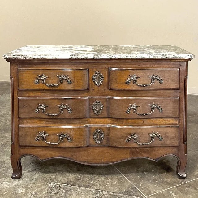 19th Century Country French Cherrywood Marble Top Commode For Sale - Image 13 of 13