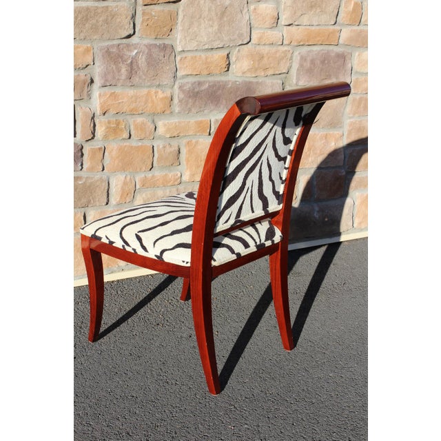 Wood Pietro Costantini Zebra-Striped Dining Room Chairs—A Set of Six For Sale - Image 7 of 18