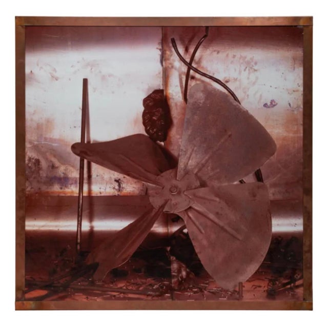 Pascal Kern, Large French Conceptual Sculpture Photograph Triptych Copper Frame Pascal Kern, 1987 For Sale In Miami - Image 6 of 13