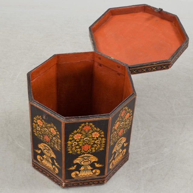 Antique Anglo-Indian Papier Mache Campaign Cellarette, 1800s For Sale - Image 4 of 9