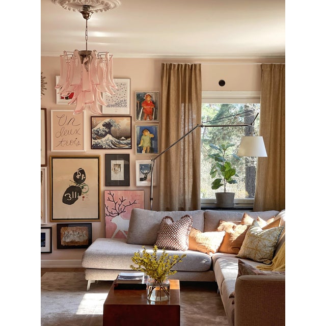 Contemporary Murano Chandelier in the style of Mazzega. Traditional Italian Mid-Century Style but of later production,...