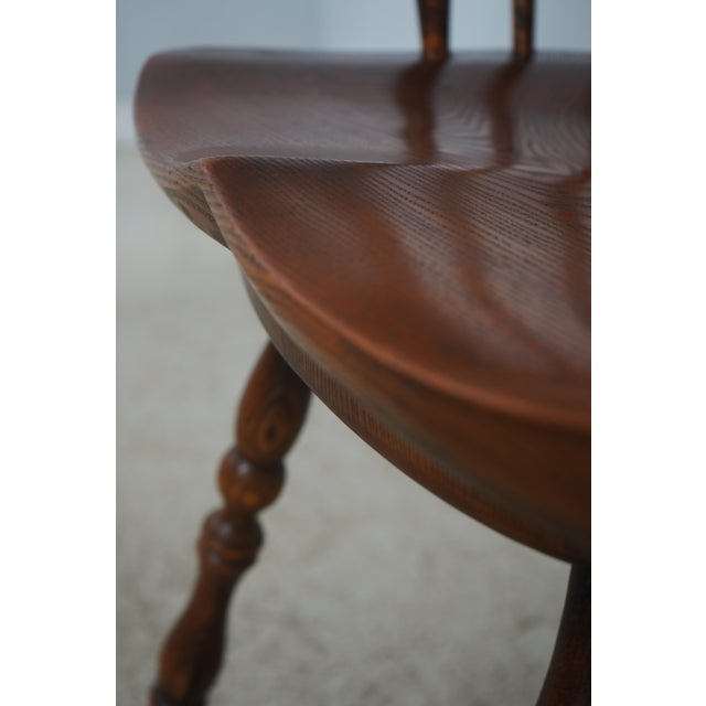 Set of 4 English Windsor Style Swivel Bar Stools For Sale - Image 12 of 18