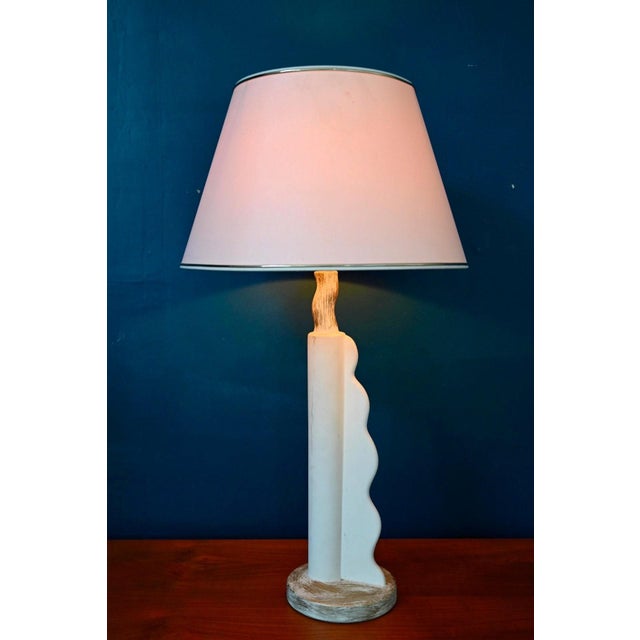 Mid-Century Sculptural Totem Lamp in Plaster, 1960s For Sale - Image 4 of 18