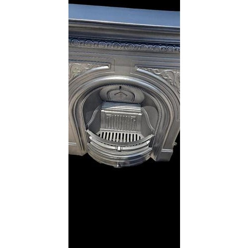 Victorian Cast Iron Fireplace with Arched Opening For Sale - Image 11 of 18