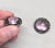 Napier Vintage 1950s Signed Napier Round Silvertone Faux-Amethyst Clip Earrings- 2 Pieces For Sale - Image 4 of 8