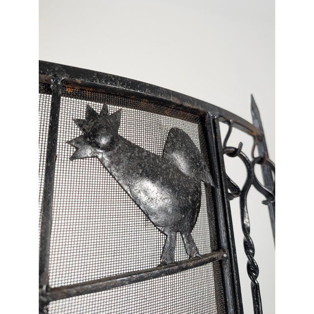 1950s Fireplace Protector in Wrought Iron, 1950s For Sale - Image 5 of 14