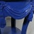 Contemporary 1990s Draped and Tasseled Yves Klien Blue Travertine Top Table For Sale - Image 3 of 6