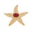 Contemporary Ben Amun Gold Sea Star Brooches with Orange and Red Stones - Set of 3 For Sale - Image 3 of 4