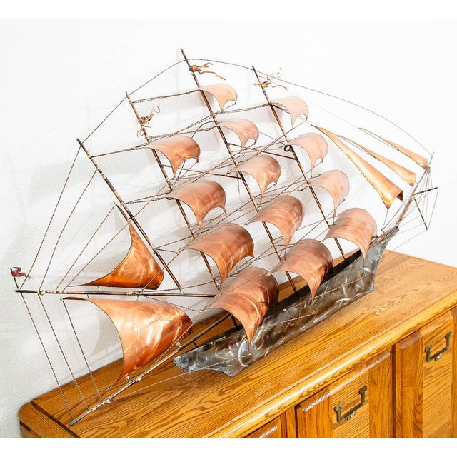 Large boat metal / torched wall art. Unique and well made wall art, Hand made from metal. offers great patina and detailed...