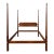 Late 20th Century Custom-Made Solid Mahogany Queen Size Four Post Bed Frame For Sale