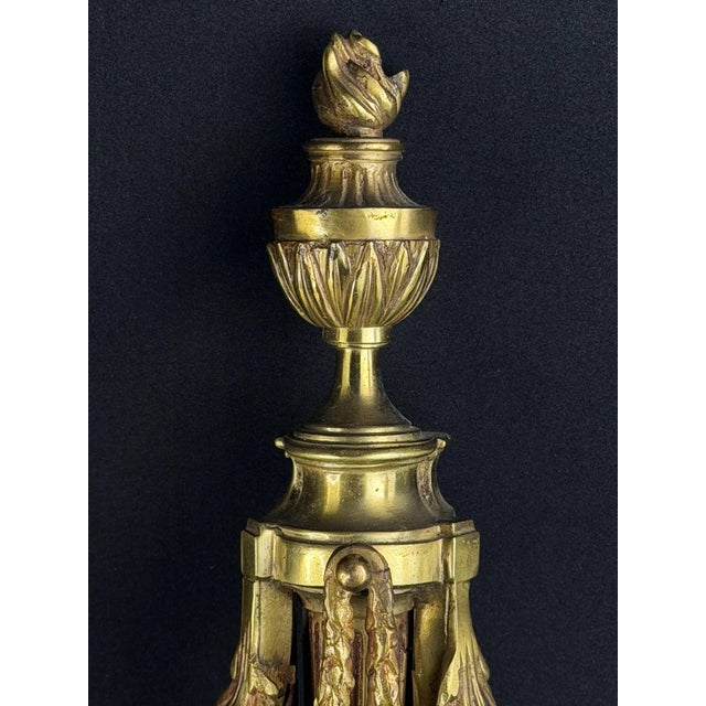 Antique French Louis XVI Gilt Bronze Two-Light Wall Sconce, 1890s For Sale - Image 4 of 11