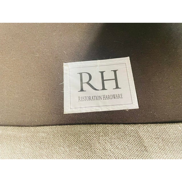 Restoration Hardware Linen 2-Piece Sectional Sofa, Modern Rh Corner Couch For Sale - Image 14 of 18