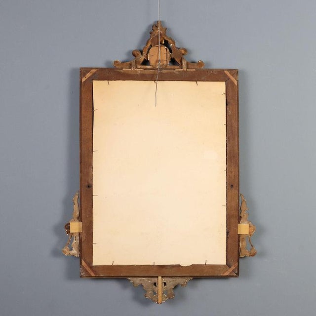Early 19th Century Walnut Mirror with Gilded Carvings For Sale - Image 11 of 12