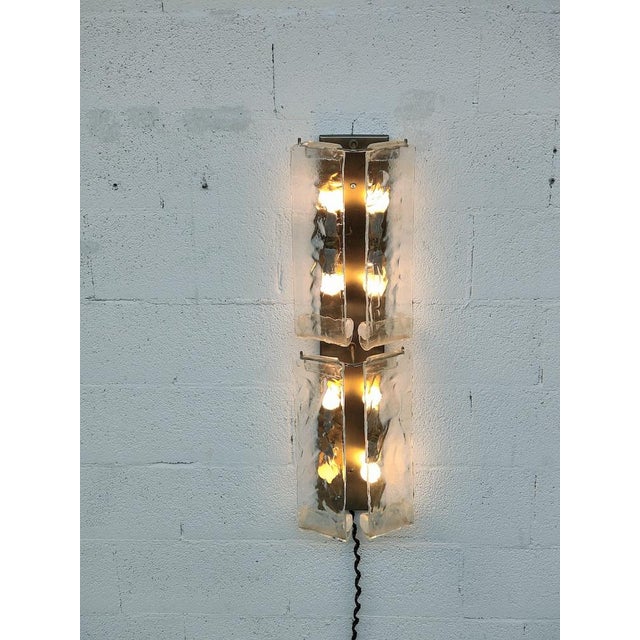 Sconce with Four Glasses by Carlo Nason for Mazzega, 1970s For Sale - Image 6 of 14