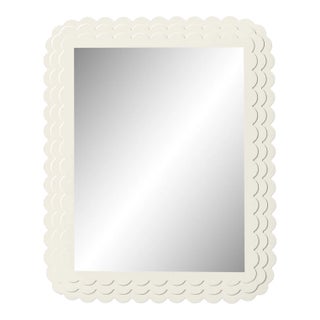 Fleur Home Carnival Krewe Rectangle Mirror in Swiss Coffee, 36x48 For Sale