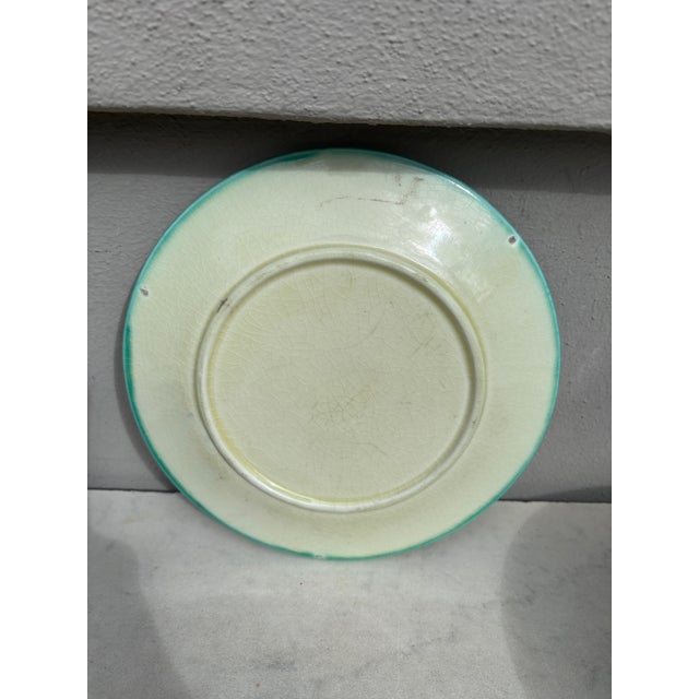 Rustic German Majolica Leaves & Ferns Plate, Circa 1890 For Sale - Image 3 of 3