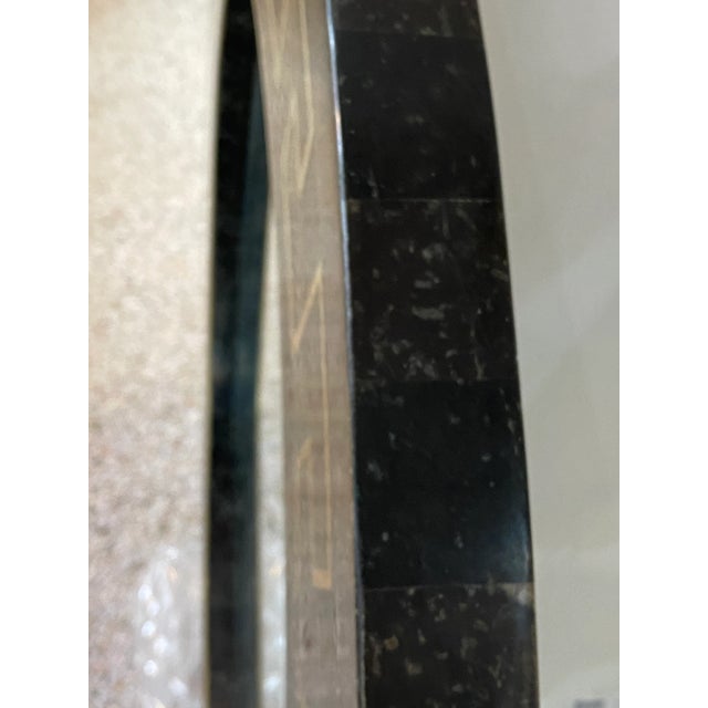 Late 20th Century Greek Key Marble Wall Mirror 45"diam Maitland-Smith For Sale - Image 5 of 13