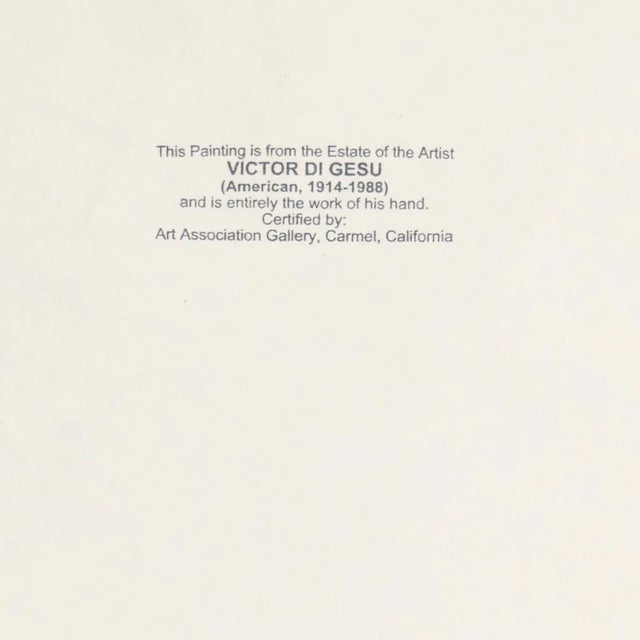 Paper 'Seated Nude' by Victor Di Gesu, Paris, Louvre, Salon D'Automne, Académie Chaumière, San Francisco Art Association, Los Angeles County Museum of Art For Sale - Image 7 of 7