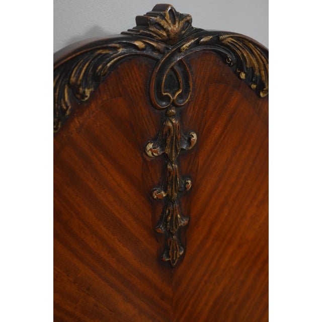 Wood Pair of French Style Marquetry Inlaid Satinwood Twin Beds For Sale - Image 7 of 16