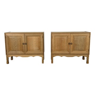 Mid-Century Danish Oak Cabinets by Henning Kjaernulf, 1960s, Set of 2 For Sale