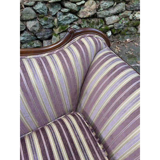 Brown Vintage 1940’s Louis XV Style Carved Mahogany Sofa For Sale - Image 8 of 11