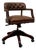 English Brown Chesterfield Wade Office Chair For Sale