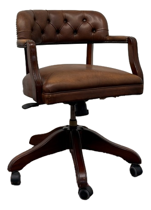 English Brown Chesterfield Wade Office Chair