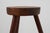 Rustic Oak Wooden Tripod Stool, France, 1890s For Sale - Image 4 of 10