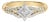 10K Two Tone Color 1/2 Cttw Diamond Kite and Split Shank Ring (H-I Color,SI2-I1 Clarity) - Size 7 For Sale