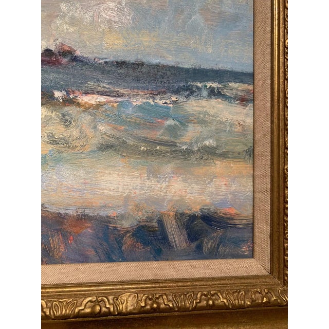 Impressionist 20th Century Impressionist Painting "Sailing Barge, Yarmouth Road" by Geoffrey Chatten For Sale - Image 3 of 7