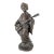 Early 20th Century Japanese Bronze Figure of a Geisha Playing an Instrument For Sale